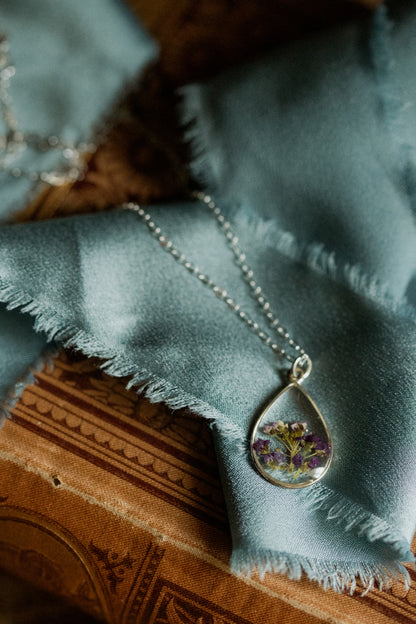 Purple Alyssum Botanical Necklace