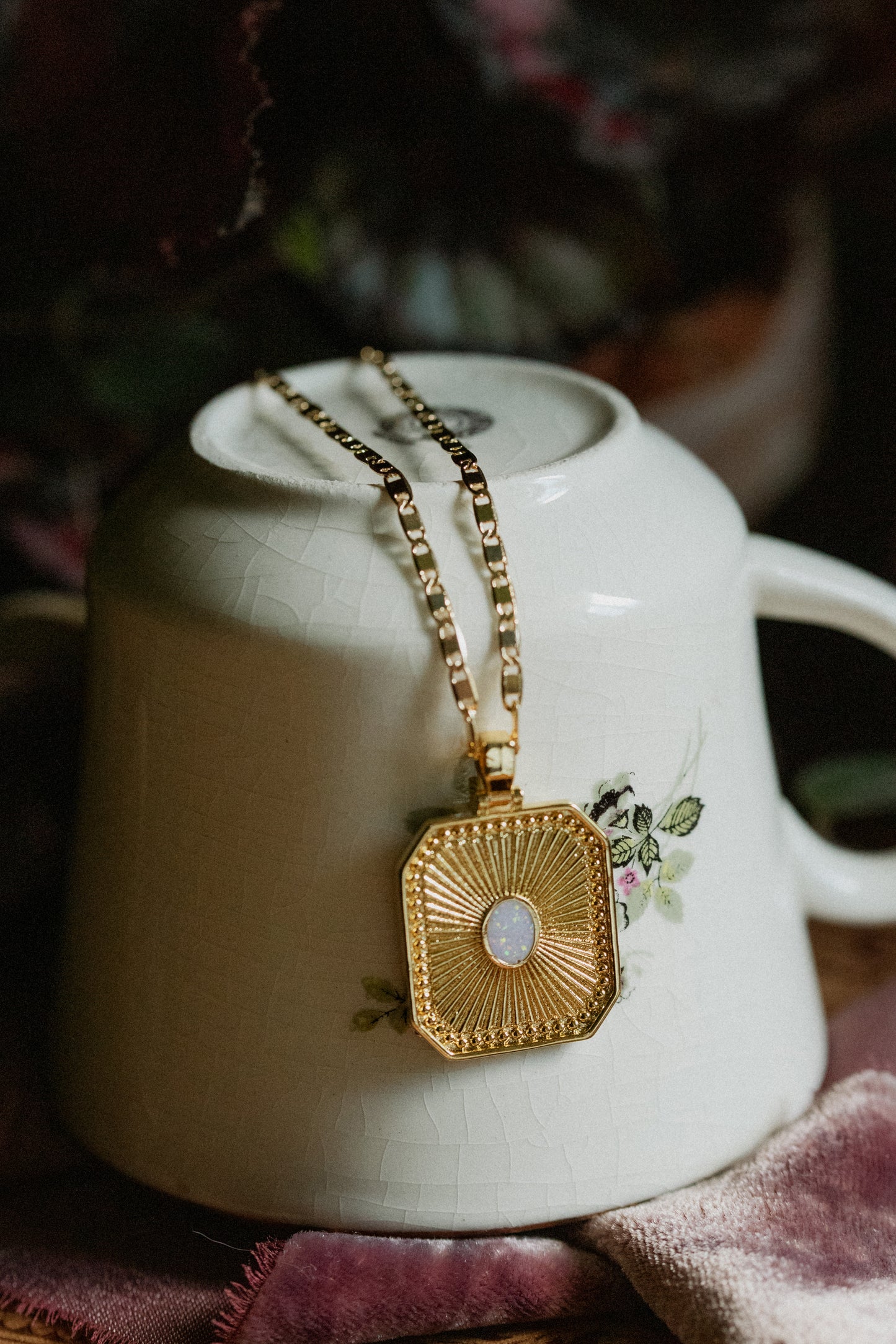 Opal Sunburst Pendant