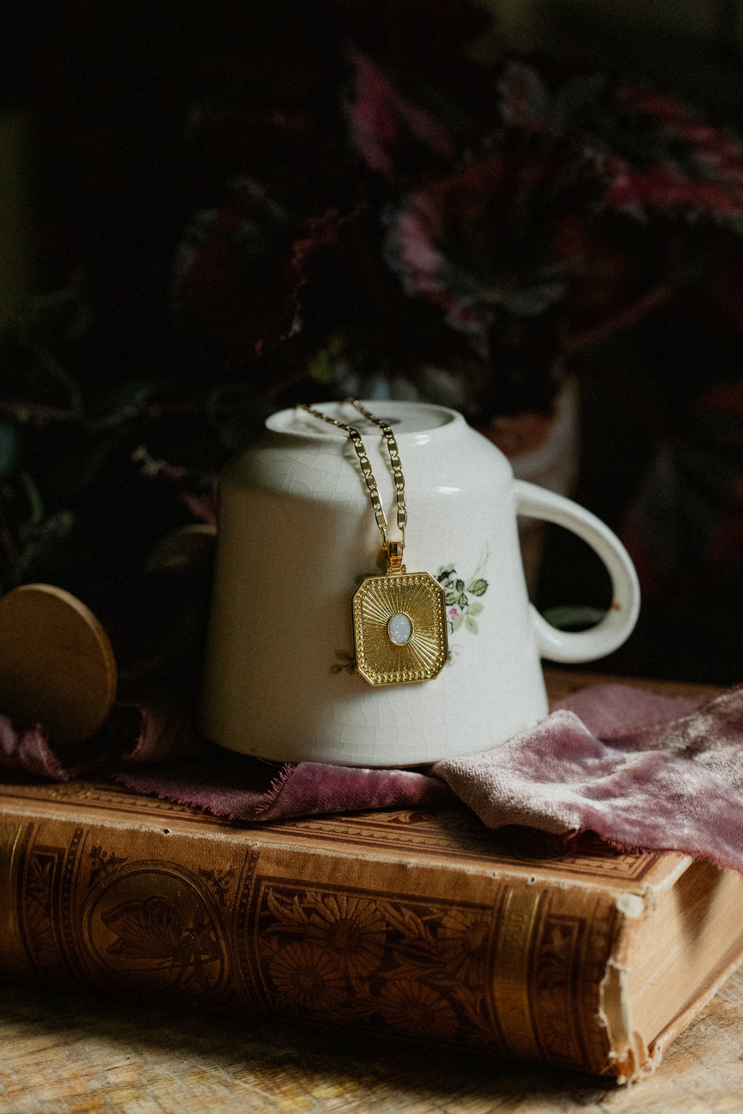 Opal Sunburst Pendant